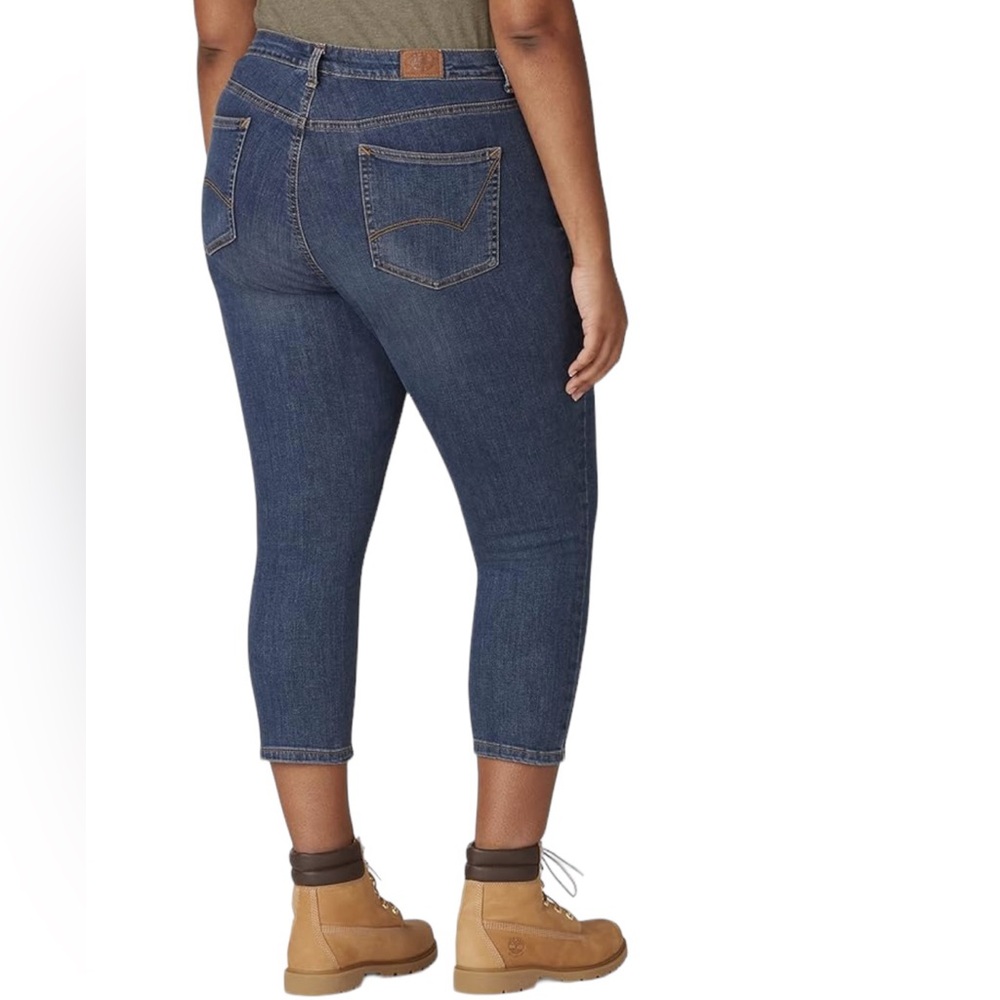 NEW Dickies Perfect Shape Denim Capri Pants Women's Size 10 - Picture 2 of 4